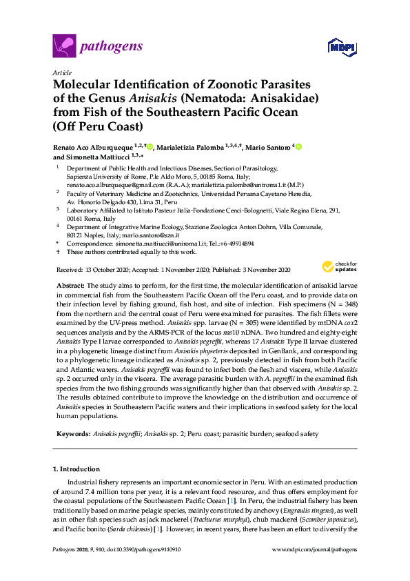 (PDF) Molecular Identification of Zoonotic Parasites of the Genus ...