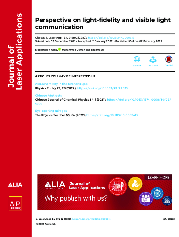 (PDF) Perspective on light-fidelity and visible light communication