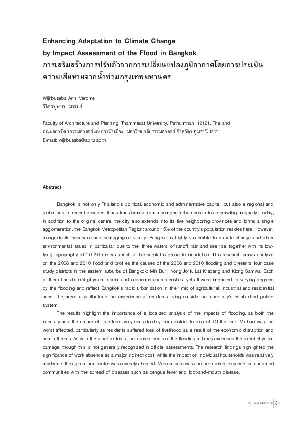 (PDF) Enhancing Adaptation to Climate Change by Impact Assessment of ...