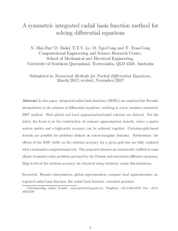 (PDF) A symmetric integrated radial basis function method for solving ...