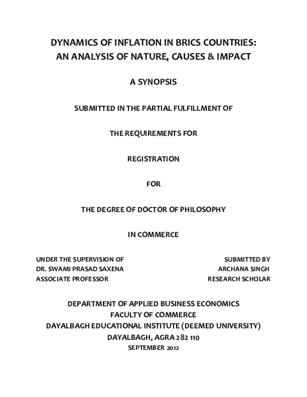 (PDF) Dynamics of Inflation in BRICS Countries An Analysis of Nature ...