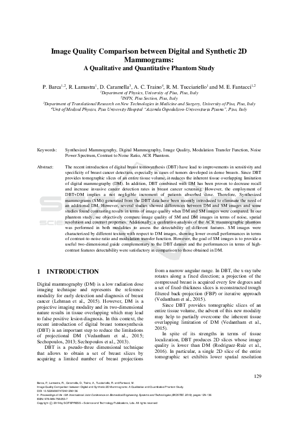 (PDF) Image Quality Comparison between Digital and Synthetic 2D ...