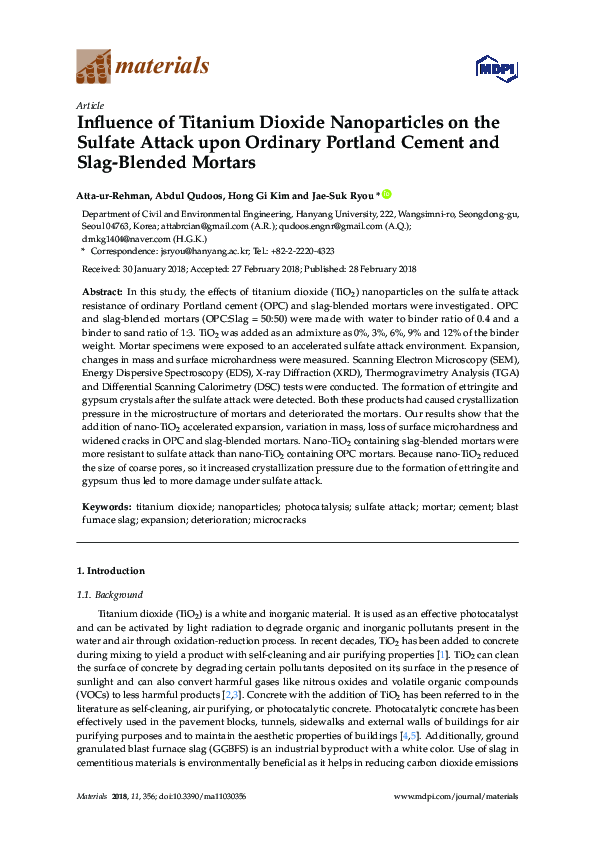 (PDF) Influence of titanium dioxide nanoparticles on speciation and ...
