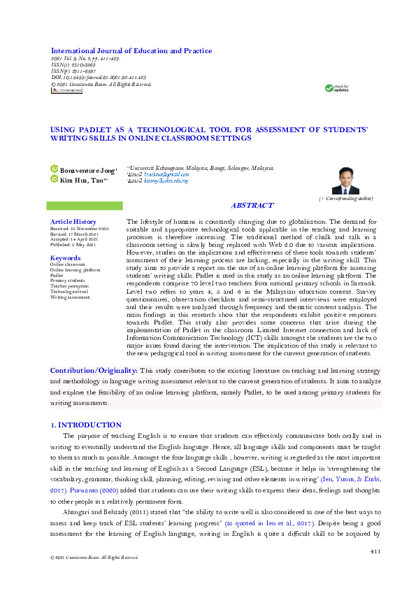 (PDF) Using Padlet as a Technological Tool for Assessment of Students ...