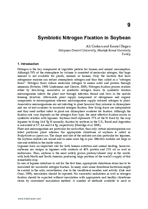 (PDF) 9 Symbiotic Nitrogen Fixation in Soybean