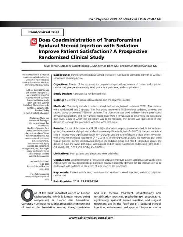 (PDF) Does Coadministration of Transforaminal Epidural Steroid ...