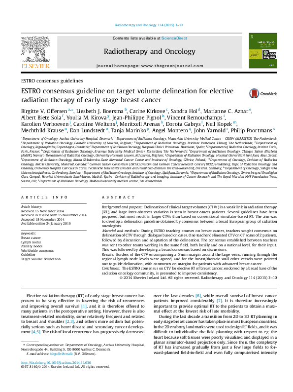 (PDF) ESTRO consensus guideline on target volume delineation for ...