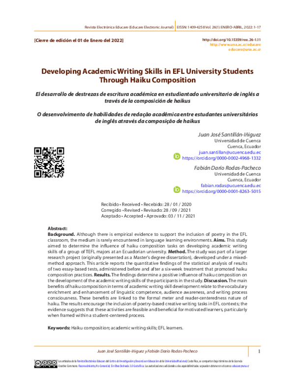  pdf developing academic writing skills in efl university students