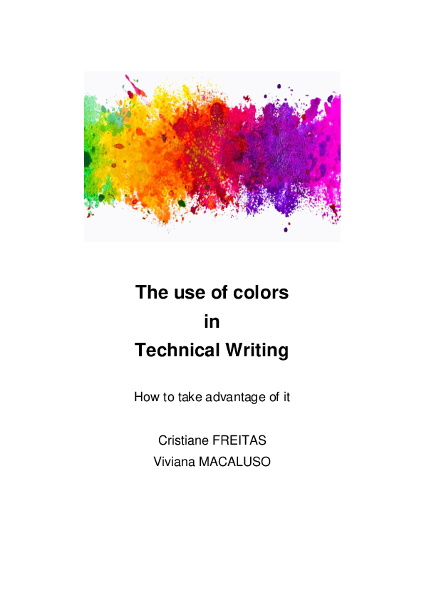 (PDF) The use of colors in Technical Writing