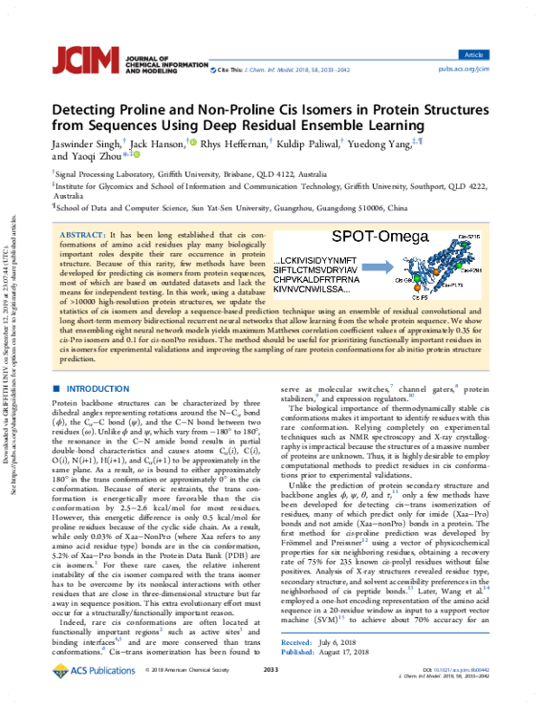 (PDF) Detecting Proline and Non-Proline Cis Isomers in Protein ...