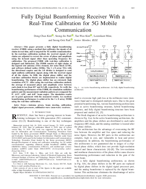 (PDF) Fully Digital Beamforming Receiver with a Real-time Calibration ...