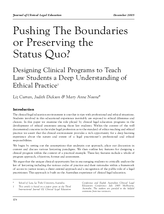 (PDF) Pushing The Boundaries or Preserving the Status Quo? Designing ...