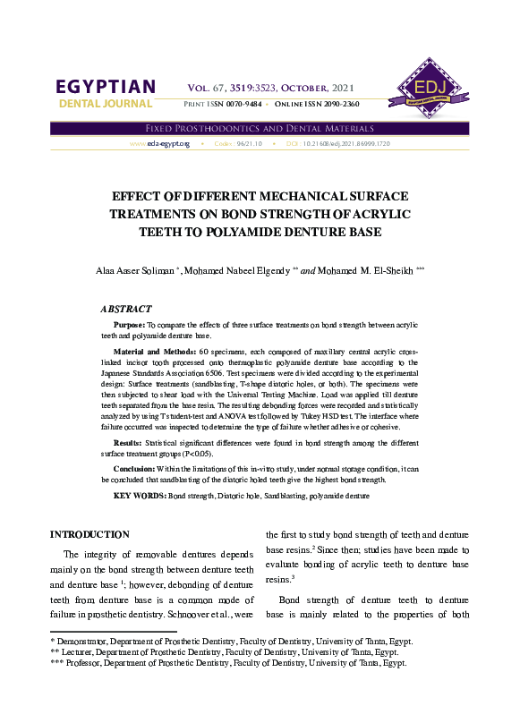 (PDF) Effect of different mechanical surface treatments on bond ...