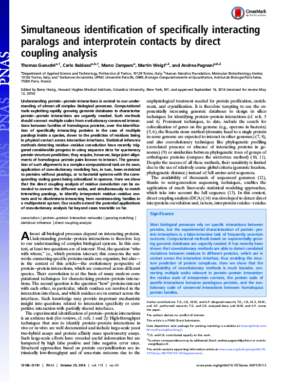 (PDF) Faculty of 1000 evaluation for Simultaneous identification of ...