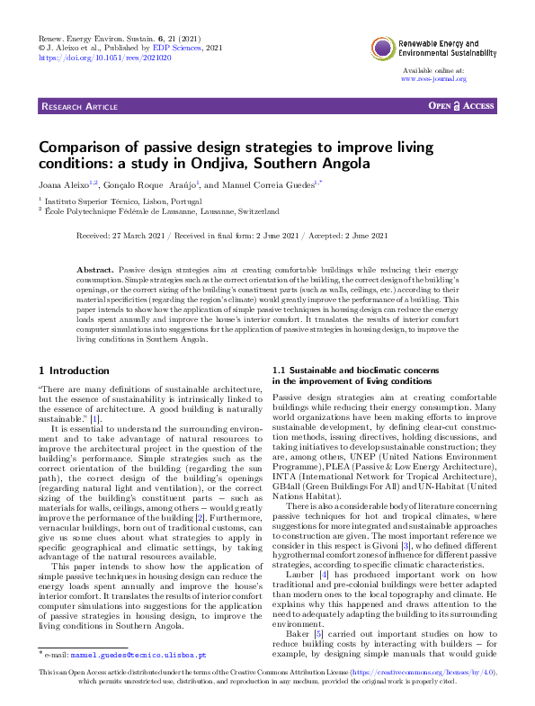(PDF) Comparison of passive design strategies to improve living ...