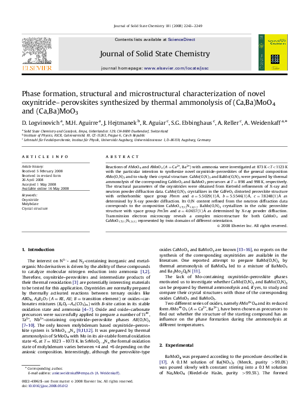 (PDF) Phase formation, structural and microstructural characterization ...
