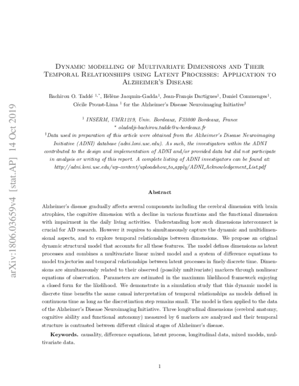 (PDF) Dynamic modelling of Multivariate Dimensions and Their Temporal ...