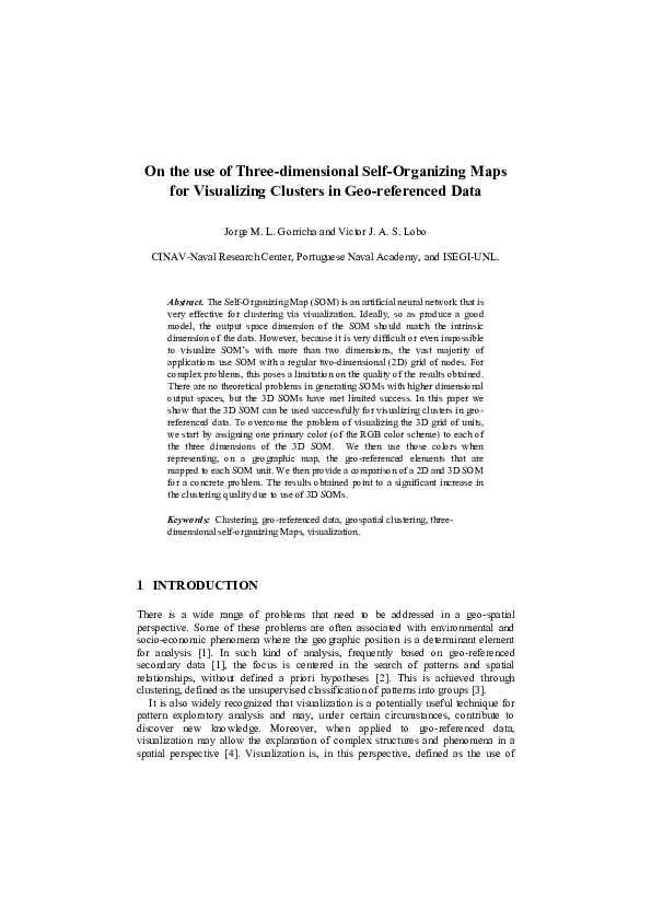 (PDF) On the use of Three-dimensional Self-Organizing Maps for ...