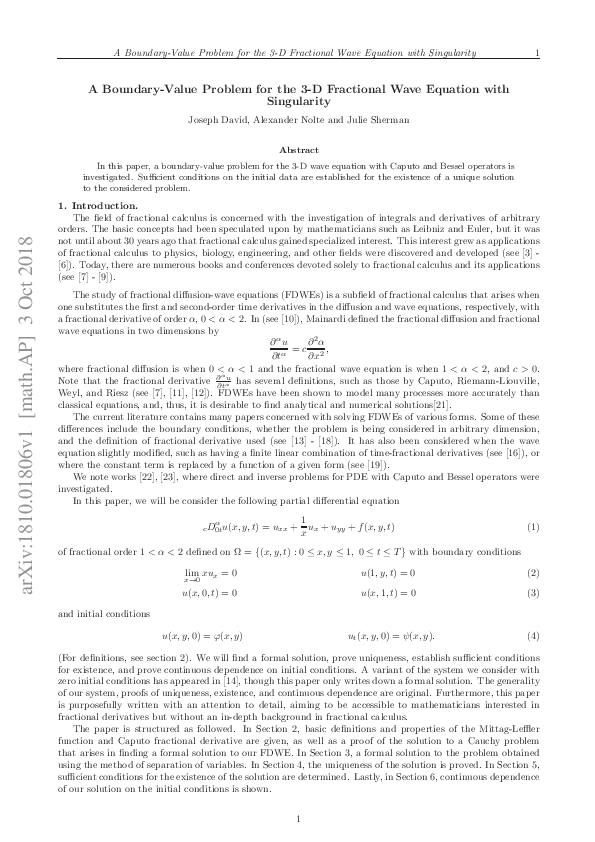(PDF) A Boundary-Value Problem for the 3-D Fractional Wave Equation ...