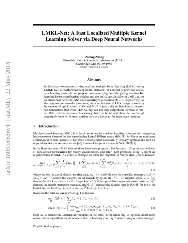 (PDF) LMKL-Net: A Fast Localized Multiple Kernel Learning Solver via ...