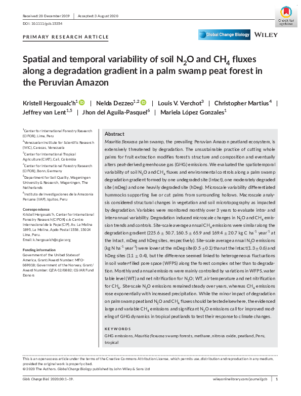 (PDF) Spatial and temporal variability of soil N 2 O and CH 4 fluxes ...