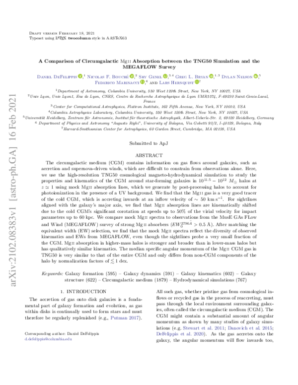 (PDF) A Comparison of Circumgalactic Mg ii Absorption between the TNG50 ...
