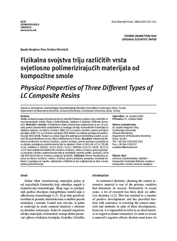 (PDF) Physical Properties of Three Different Types of LC Composite