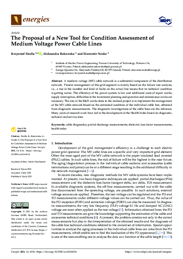 (PDF) The Proposal of a New Tool for Condition Assessment of Medium ...