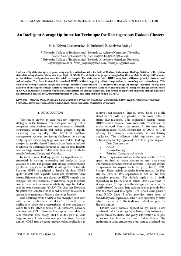 (PDF) An Intelligent Storage Optimization Technique for Heterogeneous ...