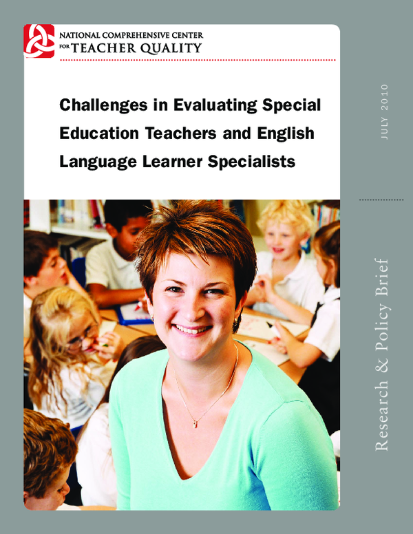(PDF) Challenges in Evaluating Special Education Teachers and English ...