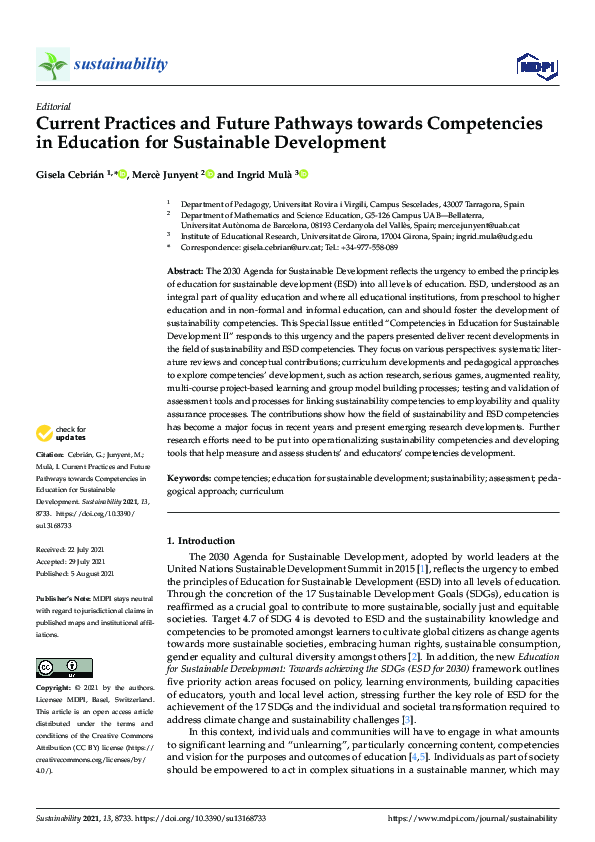 Pdf Current Practices And Future Pathways Towards Competencies In