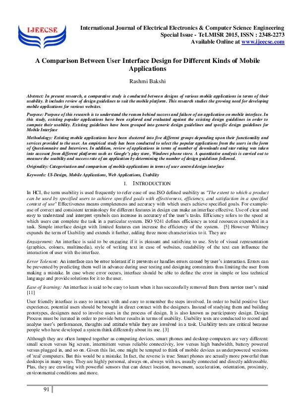 (PDF) A Comparison Between User Interface Design for Different Kinds of ...