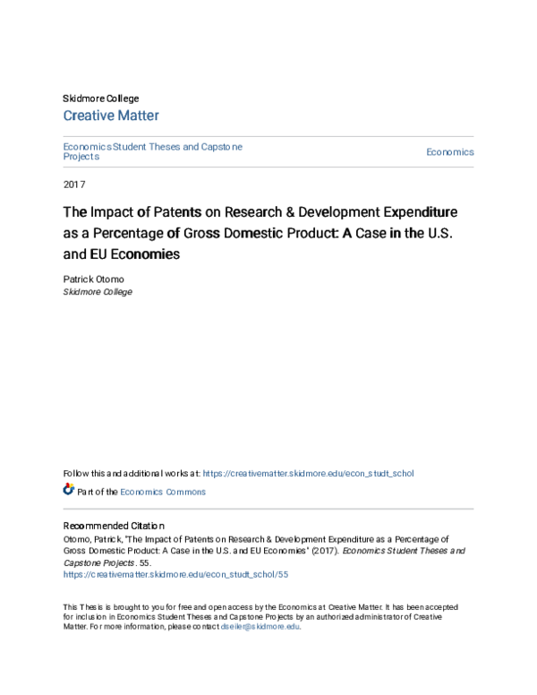(PDF) The Impact of Patents on Research & Development Expenditure as a ...