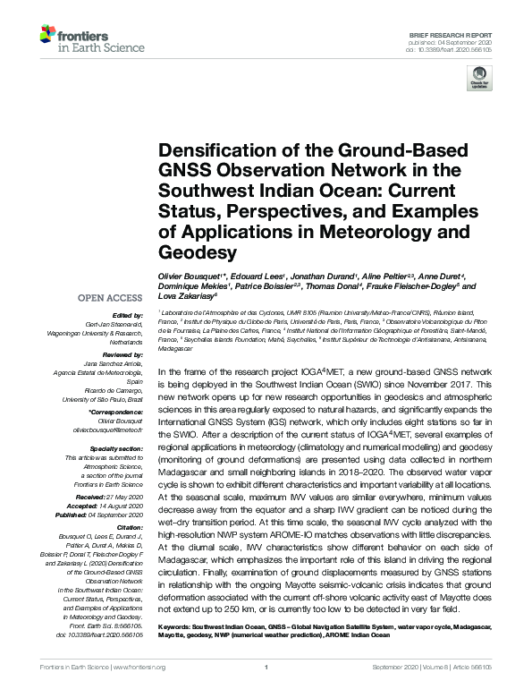 (PDF) Densification of the Ground-Based GNSS Observation Network in the ...