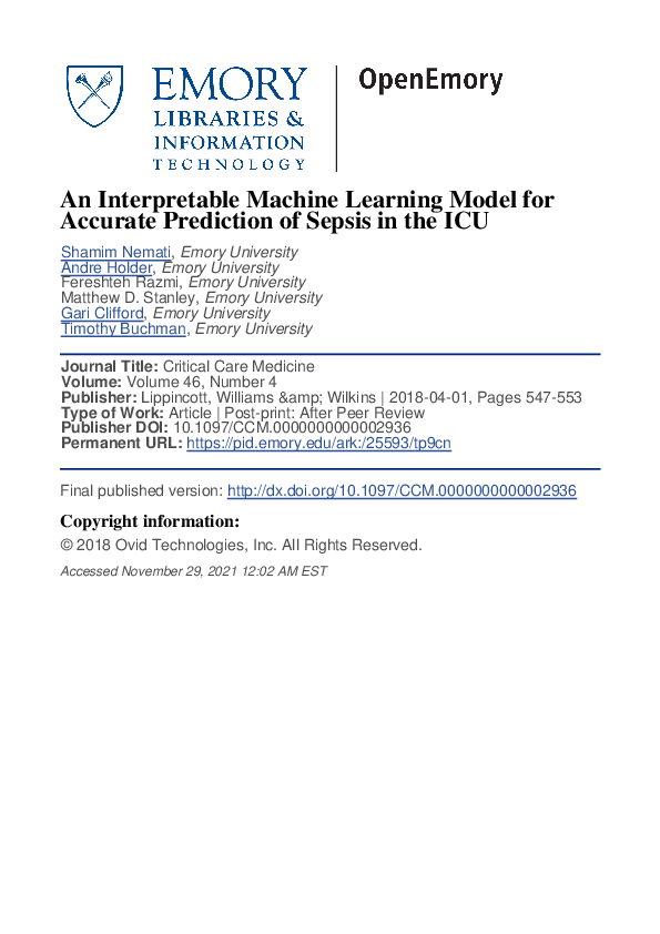 (PDF) An Interpretable Machine Learning Model for Accurate Prediction ...