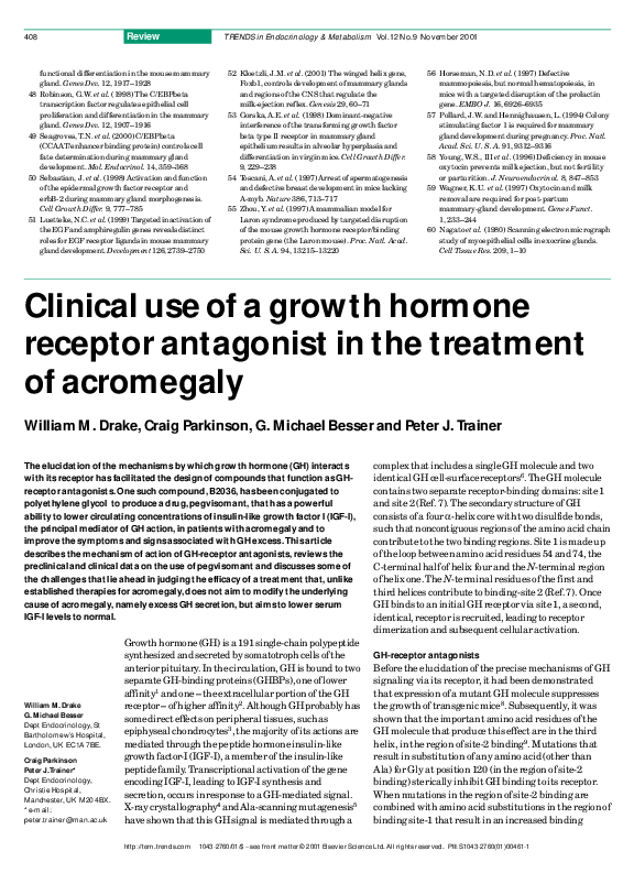 (PDF) Clinical use of a growth hormone receptor antagonist in the ...