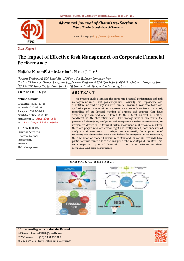 (PDF) The Impact of Effective Risk Management on Corporate Financial ...