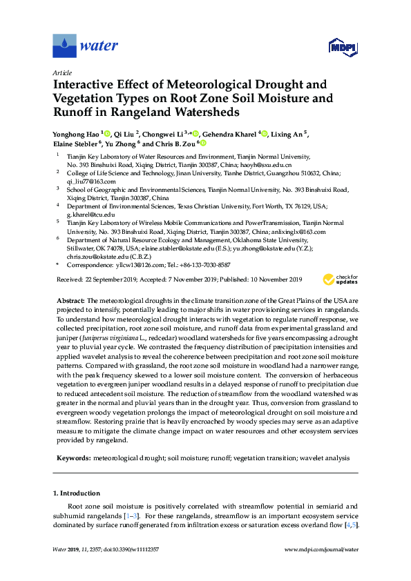 (PDF) Interactive Effect of Meteorological Drought and Vegetation Types ...