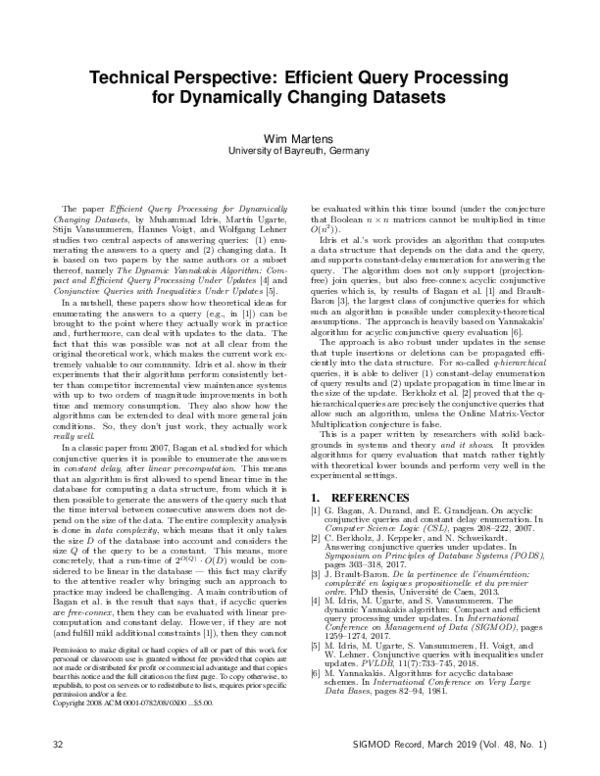 (PDF) Technical Perspective