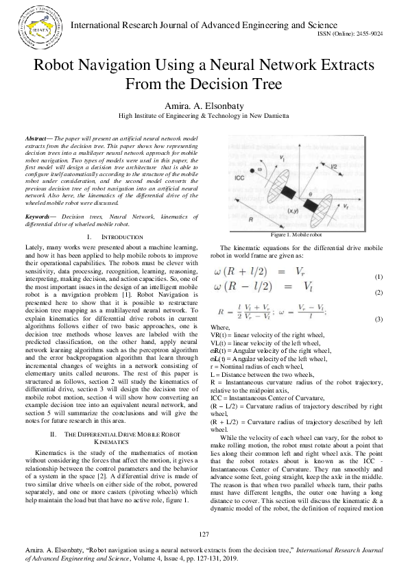(PDF) Robot Navigation Using a Neural Network Extracts From the ...