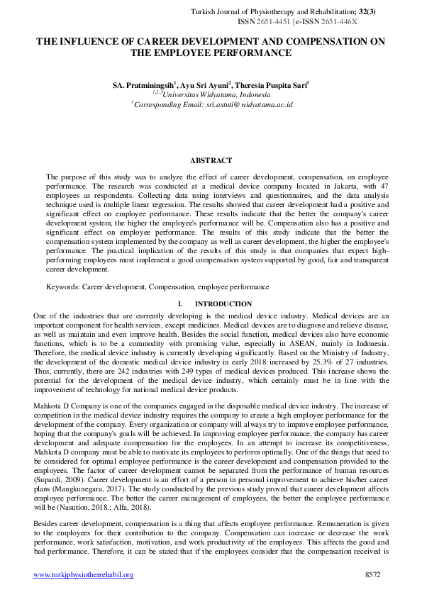 (PDF) The Influence of Career Development and Compensation on the ...