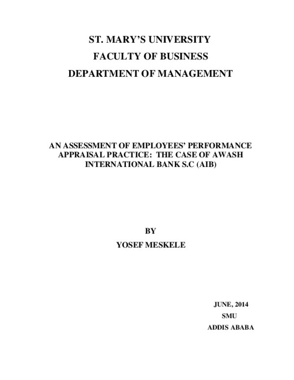 (PDF) AN ASSESSMENT OF EMPLOYEES’ PERFORMANCE APPRAISAL PRACTICE: THE ...