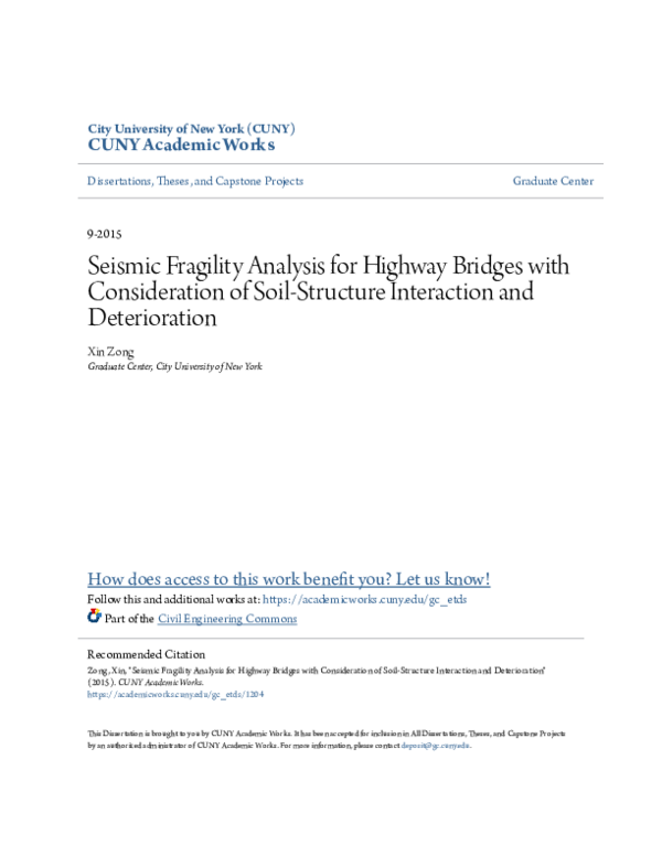 (PDF) Seismic Fragility Analysis for Highway Bridges with Consideration ...