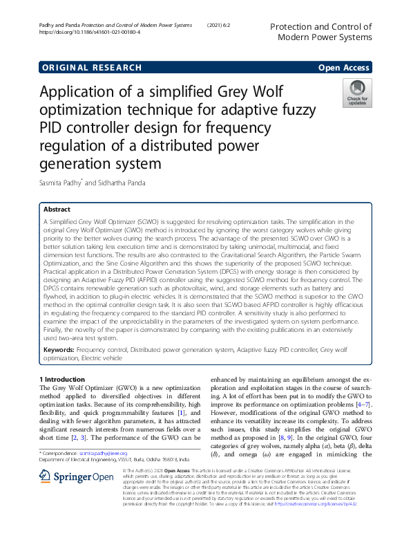 (PDF) Application of a simplified Grey Wolf optimization technique for ...