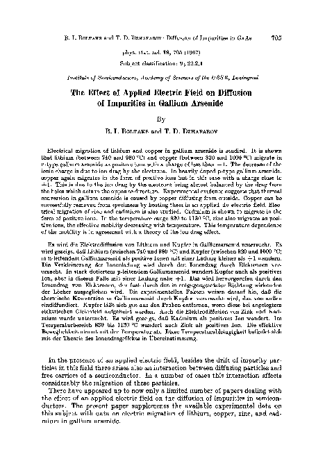 (PDF) The Effect of Applied Electric Field on Diffusion of Impurities ...