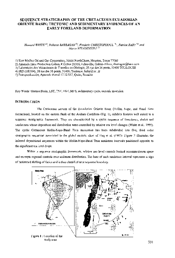 (PDF) Sequence stratigraphy of the Cretaceous Ecuadorian Oriente Basin ...