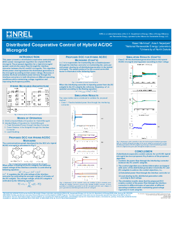 (PDF) Distributed Cooperative Control of Hybrid AC/DC Microgrid