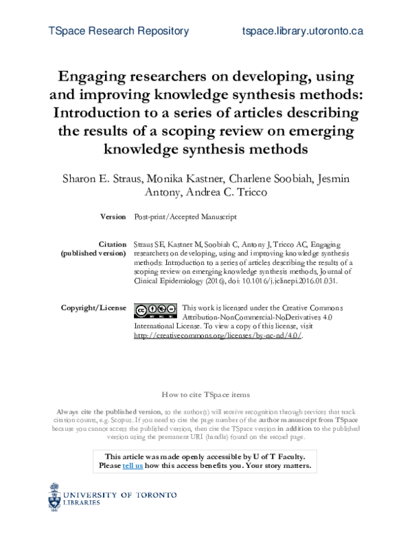 (PDF) Engaging researchers on developing, using, and improving ...