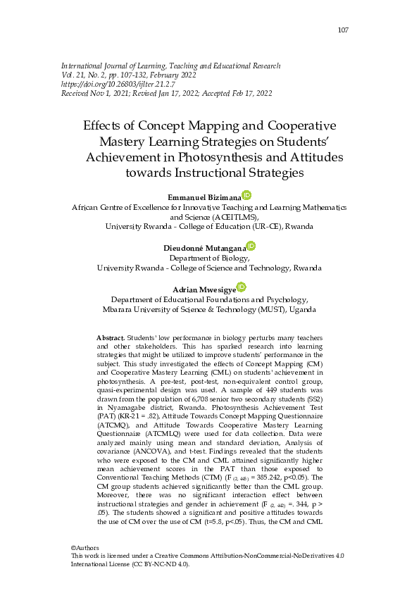 (PDF) Effects of Concept Mapping and Cooperative Mastery Learning ...