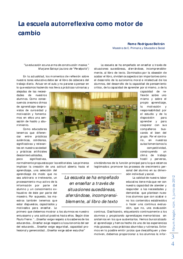 (PDF) La escuela autorreflexiva como motor de cambio Remedios